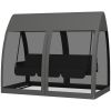 Garden rocking chair with canopy (Swiship-Ship) (Prohibited by WalMart) - As shown